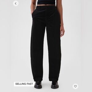 GAP High Rise Corduroy Tapered Ankle Trousers - Black, NWT